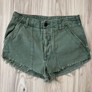 Free People size 8 Olive Green Military Shorts